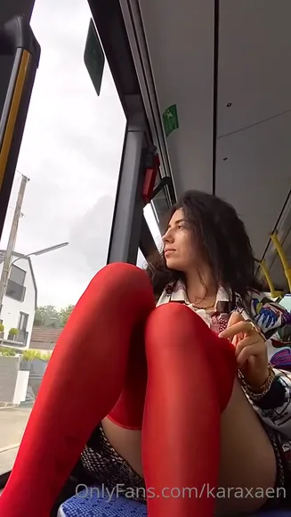 Kara Red Stockings Leg Spread OnlyFans Video Leaked