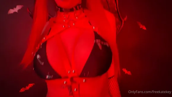 Katekeycosplay Red Hair Devil Costume OnlyFans Video Leaked