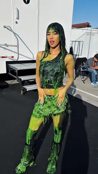 Katseye Green Slime Bodysuit Tease OnlyFans Video Leaked
