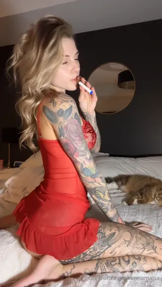 Kennamatta Red Lingerie Ass Pose OnlyFans Video Leaked