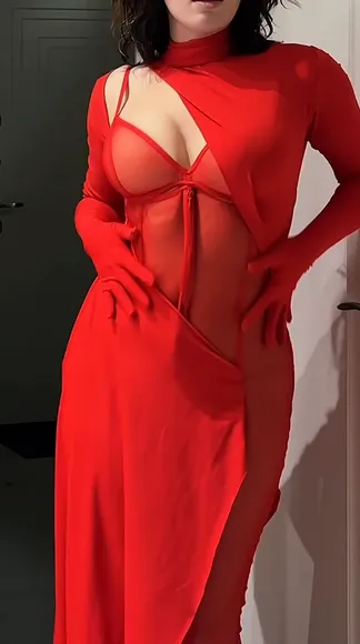 Korya_mc Red Sheer Dress Reveal OnlyFans Video Leaked