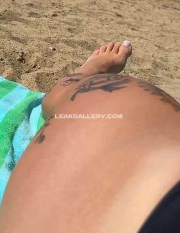 Kristineelifts Tattooed Thighs On Sand OnlyFans Photo Leaked