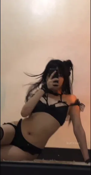 Kurixtee Black Lingerie Straps OnlyFans Video Leaked