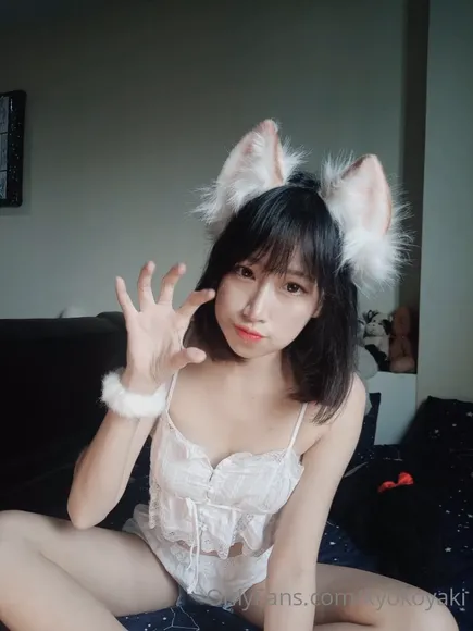 Kyokoyaki White Lace Bunny Set OnlyFans Video Leaked
