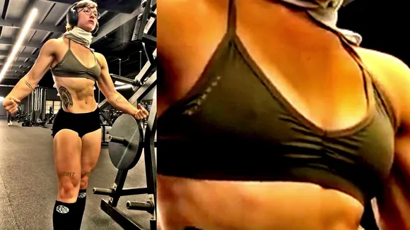 Leanbeefpatty Muscle Flexing In Sports Bra OnlyFans Video Leaked
