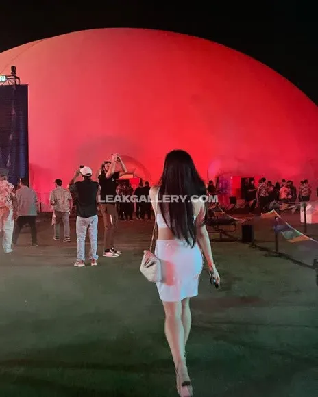 Leesherwhy White Mini Dress Walk OnlyFans Photo Leaked