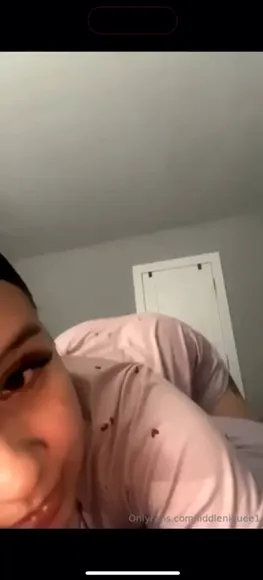 Liddlenique Pink Heart-Print Top OnlyFans Video Leaked