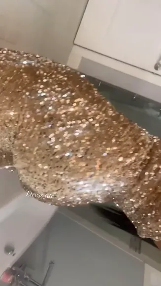 Lovelylesh Glittering Strapless Dress OnlyFans Video Leaked