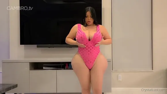 Lustcrystal Pink Bodysuit Ass Twerk OnlyFans Video Leaked