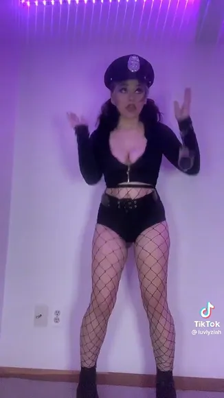Luvziah Fishnet Legs Police Outfit OnlyFans Video Leaked