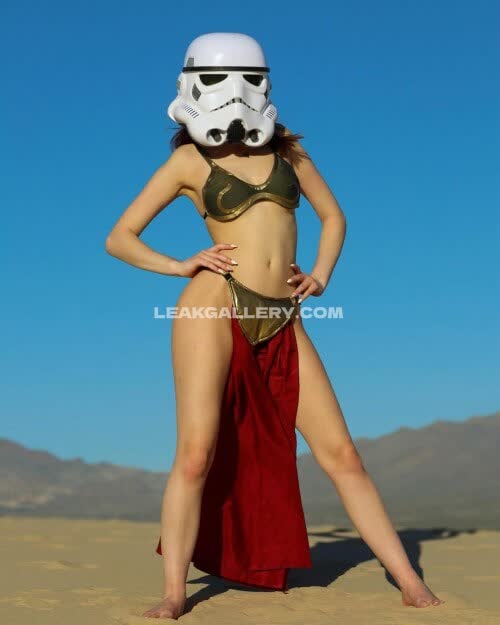 Maggieroscher Stormtrooper Mask Bikini Pose OnlyFans Photo Leaked