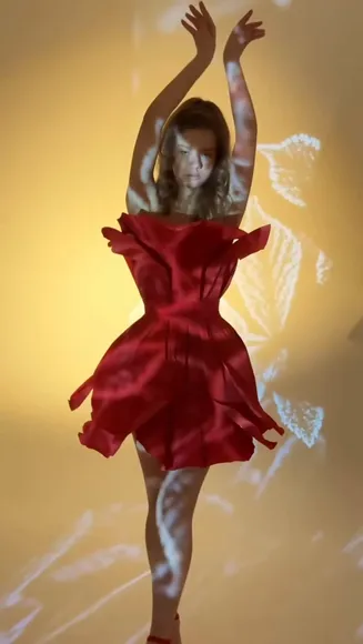 Maria_talanovaa Red Dress Twirling OnlyFans Video Leaked