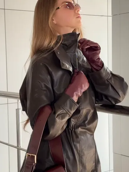Maria_talanovaa Leather Jacket Zipping OnlyFans Video Leaked