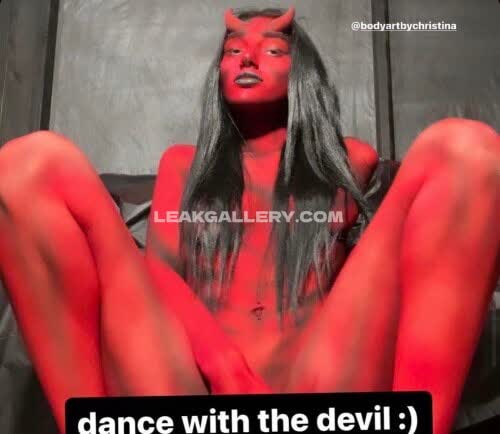 Marielschultz Red Devil Body Paint OnlyFans Photo Leaked
