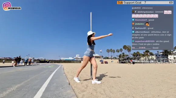 Meowko Pole Dance On Beach OnlyFans Video Leaked