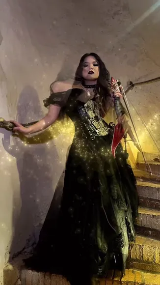 Mia_asano Black Gown With Skull Motif OnlyFans Video Leaked