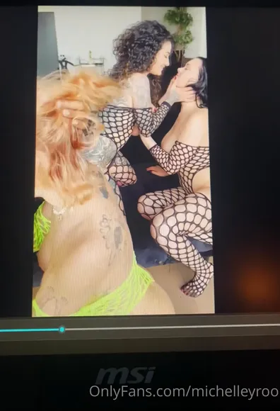 Michelleyroo Fishnet Bodysuit Kiss OnlyFans Video Leaked