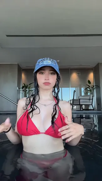 Milagros Red Bikini Top Tease OnlyFans Video Leaked