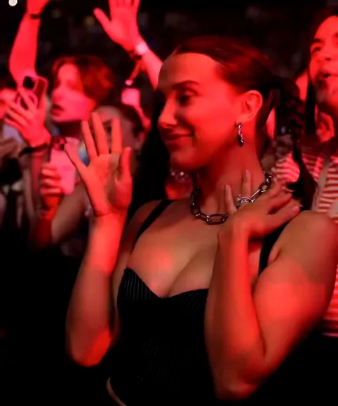 Millie Bobby Brown Black Dress Cleavage OnlyFans Video Leaked