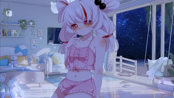 Mioshellyu Pink Lacy Pajama Set OnlyFans Video Leaked