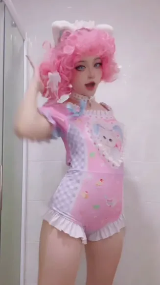Mistykittyyy Pink Cat Bodysuit Tease OnlyFans Video Leaked