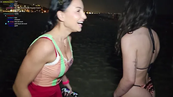 Nadiastrikesagain Bikini Beach Night Walk OnlyFans Video Leaked