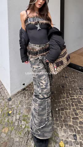 Nadinebreaty Camouflage Pants Strut OnlyFans Photo Leaked