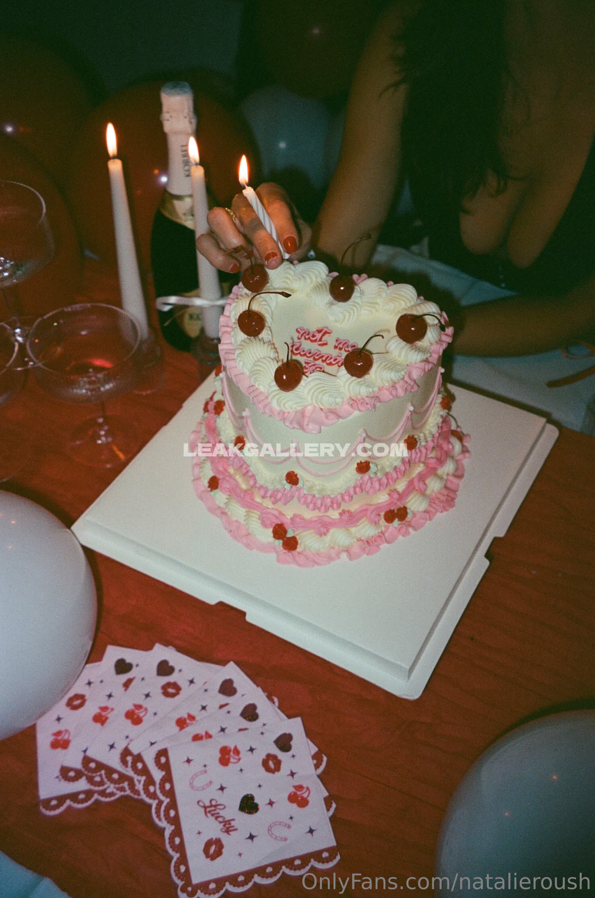 Natalieroush Birthday Cake Candle Blow OnlyFans Photo Leaked