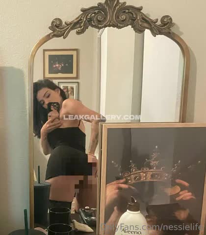 Nessielife Black Dress Mirror Selfie OnlyFans Photo Leaked