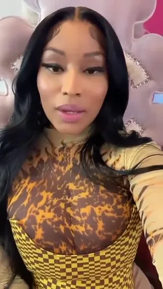 Nickiminaj Sheer Leopard Bodysuit Tease OnlyFans Video Leaked
