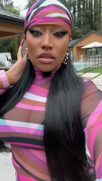 Nickiminaj Striped Bodysuit Dance OnlyFans Video Leaked