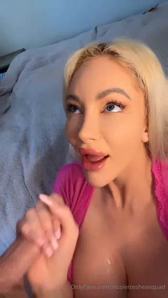 Nicolettesheasquad Pink Top Handjob Tease OnlyFans Video Leaked