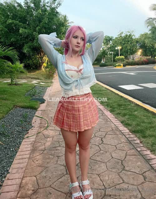 Nikachi_tyan Pink Hair Schoolgirl Tease OnlyFans Photo Leaked