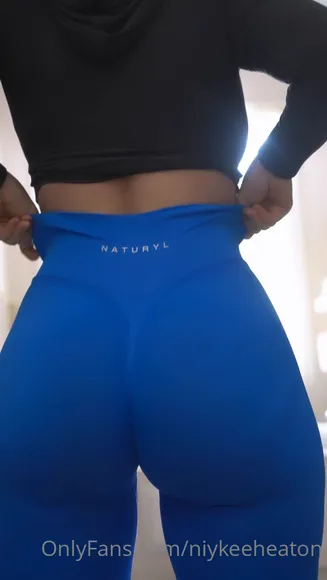 Niykeeheaton Tight Blue Leggings Ass OnlyFans Video Leaked