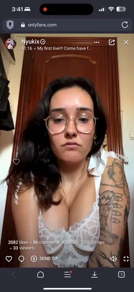 Nyukix_ White Lace Bra Tease OnlyFans Video Leaked