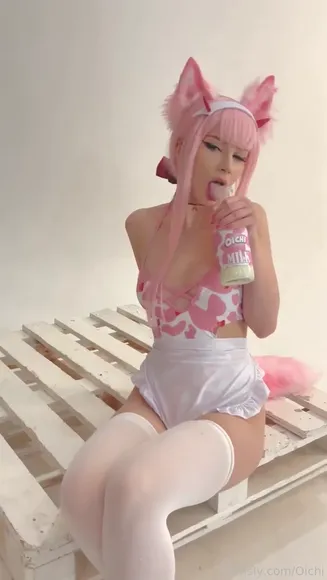 Oichi Pink Cat Ears Tease OnlyFans Video Leaked