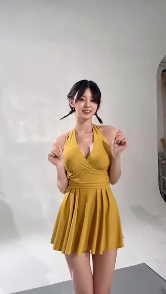 Oljbll_ Yellow Swimsuit Dance Tease OnlyFans Video Leaked