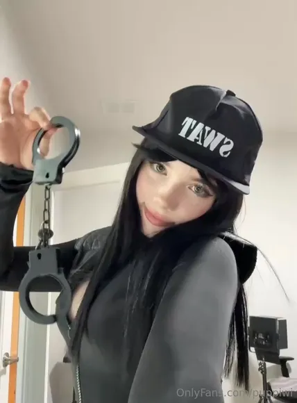 Puppiwi Handcuffs Tease In Cop Hat OnlyFans Video Leaked