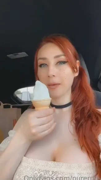 Pureruby87 Lace Top Ice Cream Tease OnlyFans Video Leaked