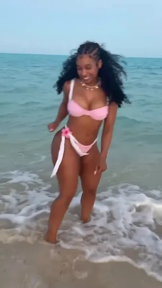 Rawgyall Pink Bikini Beach Twerk OnlyFans Video Leaked