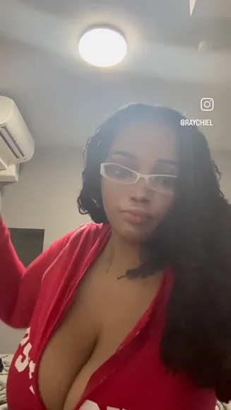 Raychiel Red Bodysuit Cleavage Tease OnlyFans Video Leaked