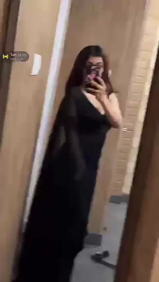 Riyapandey.04 Black Dress Mirror Selfie OnlyFans Video Leaked