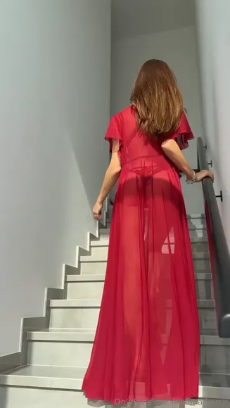 Roxanaharris Sheer Red Dress Strip OnlyFans Video Leaked