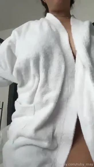 Ruby_may Bare Tits Under Robe OnlyFans Video Leaked