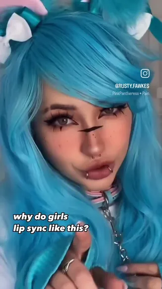 Rustyfawkes Blue Wig Lip Sync OnlyFans Video Leaked