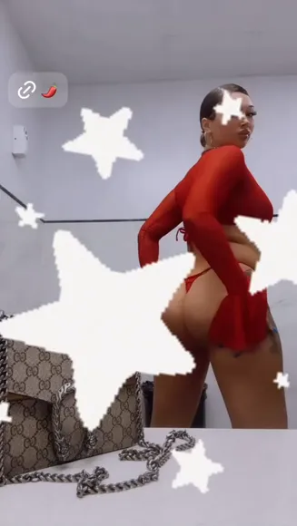 Sadethemenace Red Bodysuit Ass Pose OnlyFans Video Leaked