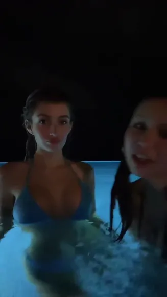 Samisheen Blue Bikini Pool Tease OnlyFans Video Leaked