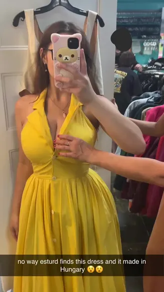Sara.dobrik Yellow Dress Cleavage OnlyFans Video Leaked