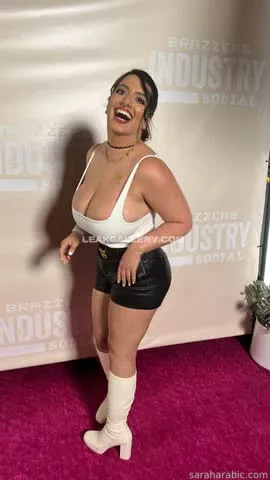Saraharabic White Bra And Leather Shorts OnlyFans Photo Leaked