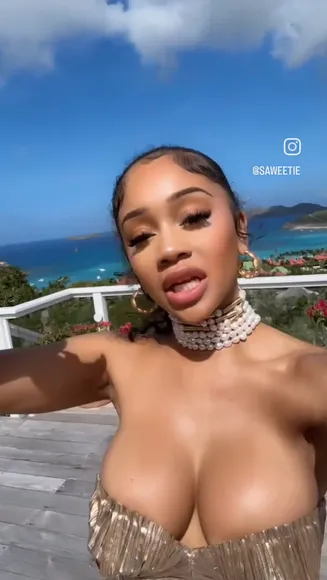 Saweetie Strapless Top Tease OnlyFans Video Leaked